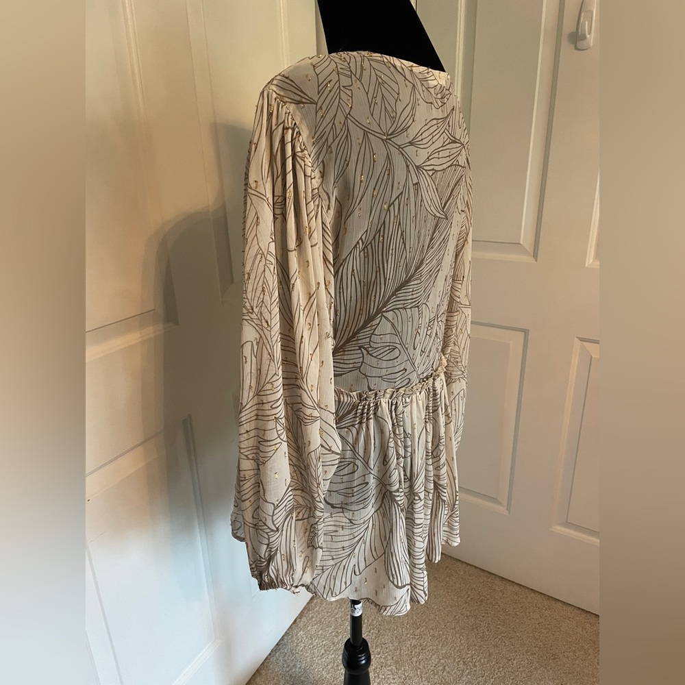 Lovestitch Sheer Peasant Boho Blouse - Large - Picture 4 of 6